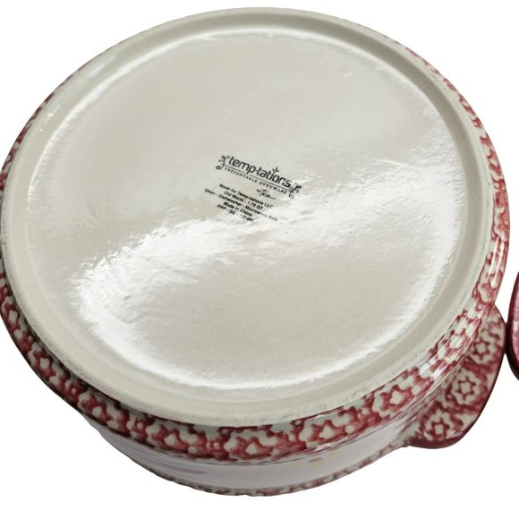 Temp-tations Old World Red Casserole Baking Dishes Nesting Round by Tara PD017 - Picture 7 of 8